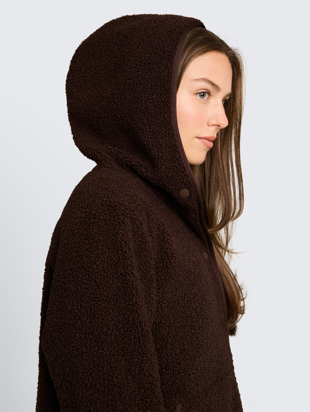 Sweatjacket teddy with buttons, java dark brown 13234 Bild 9