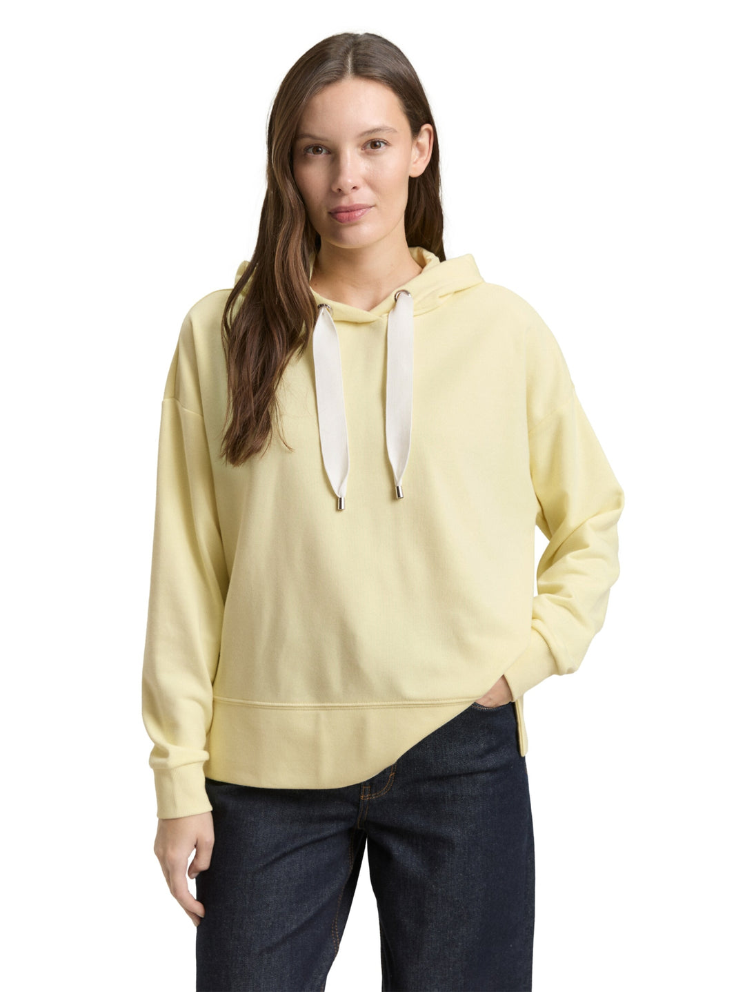 Sweatshirt hoodie w emboss, soft lemon 38887 Bild 5