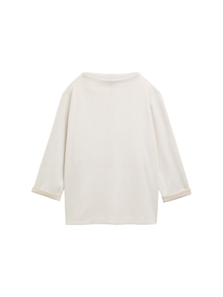 Sweatshirt mock neck, sand stone beige melange 36844 Bild 1