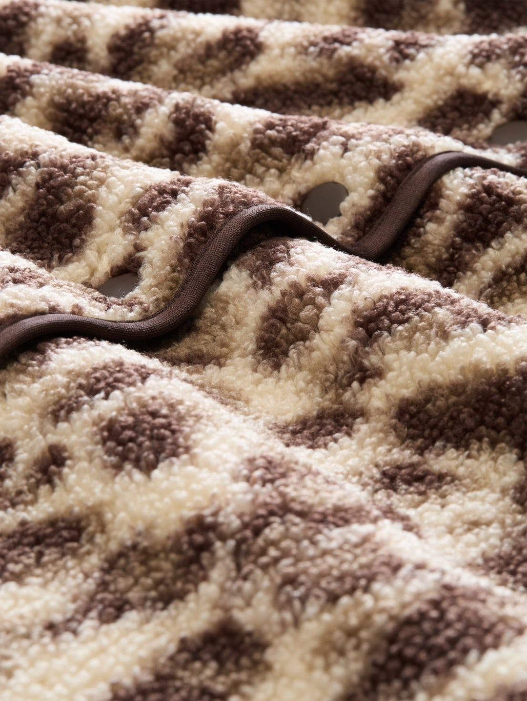 Sweatvest teddy with buttons, beige java brown leo print 41171 Bild 2