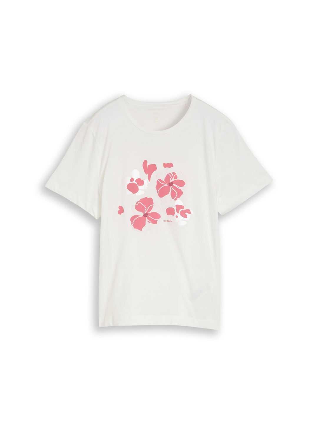 T-shirt basic crew neck print, Whisper White 10315 Bild 1