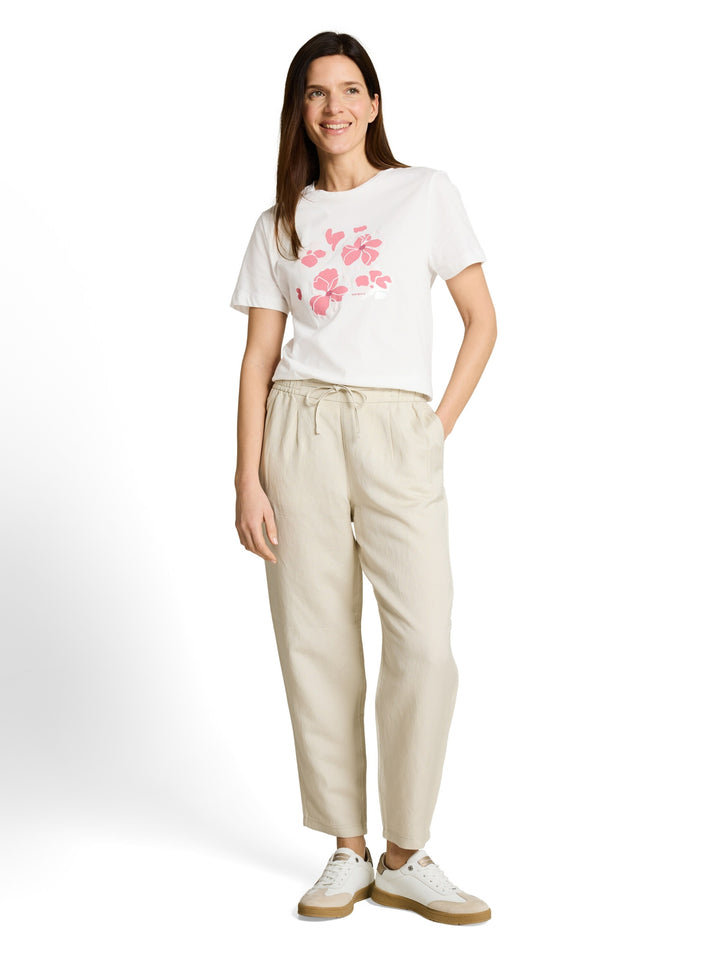 T-shirt basic crew neck print, Whisper White 10315 Bild 3