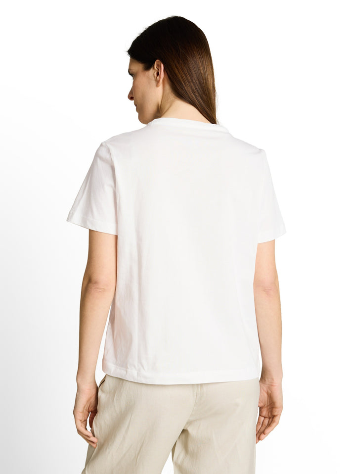 T-shirt basic crew neck print, Whisper White 10315 Bild 4