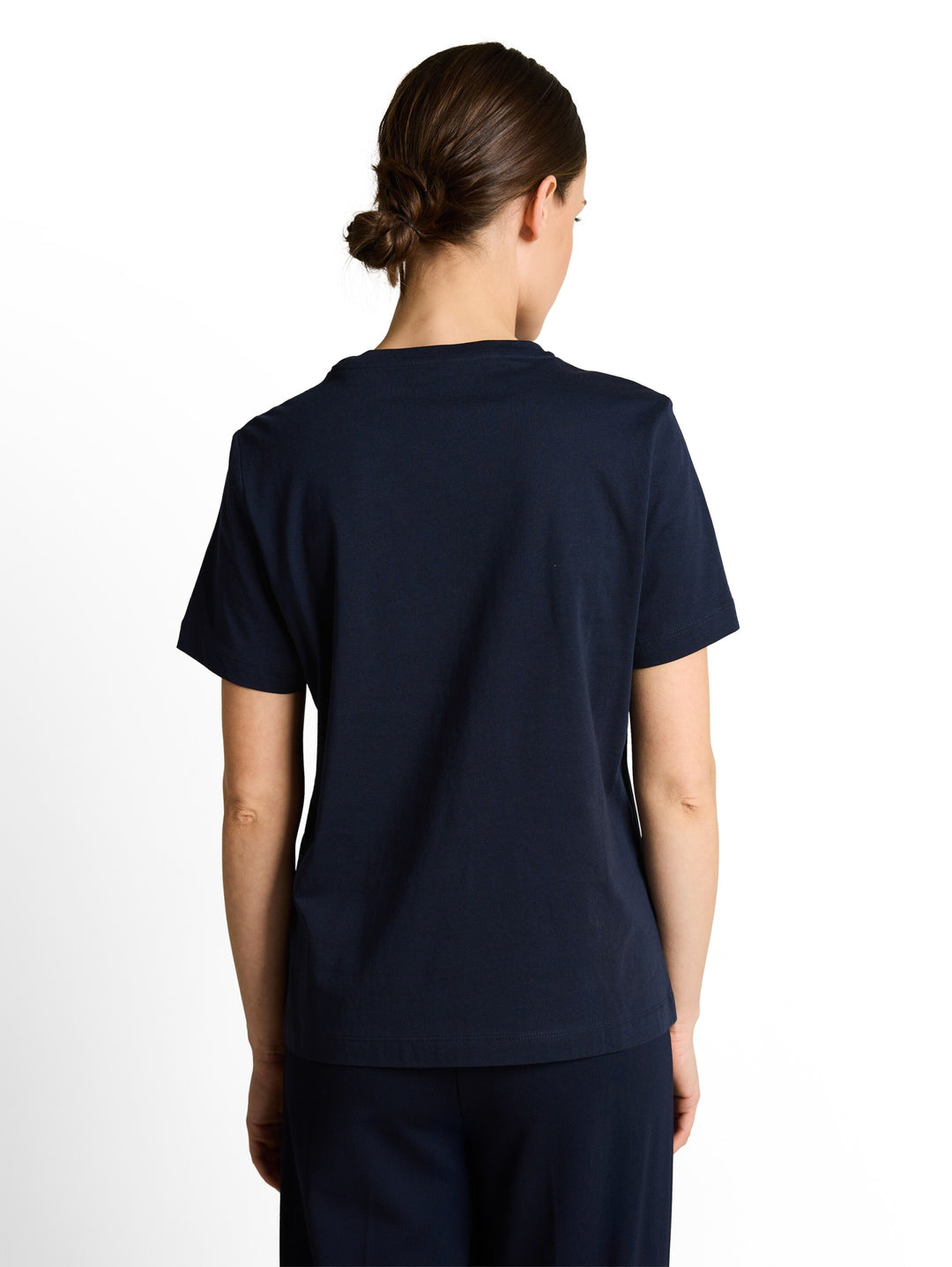 T-shirt basic crew neck print, sky captain blue 10668 Bild 4