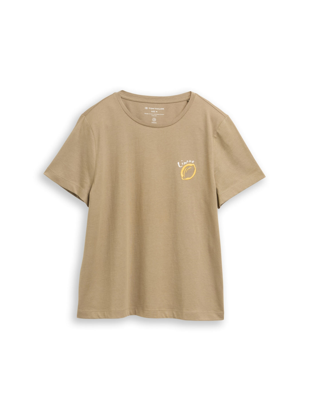 T-shirt basic crew neck print, Silver Olive 11863 Bild 1