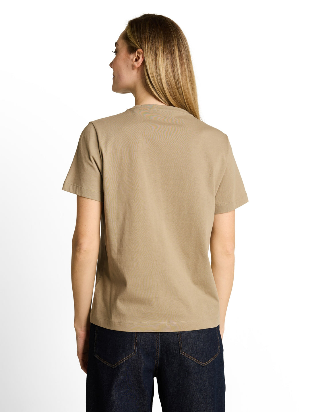 T-shirt basic crew neck print, Silver Olive 11863 Bild 4