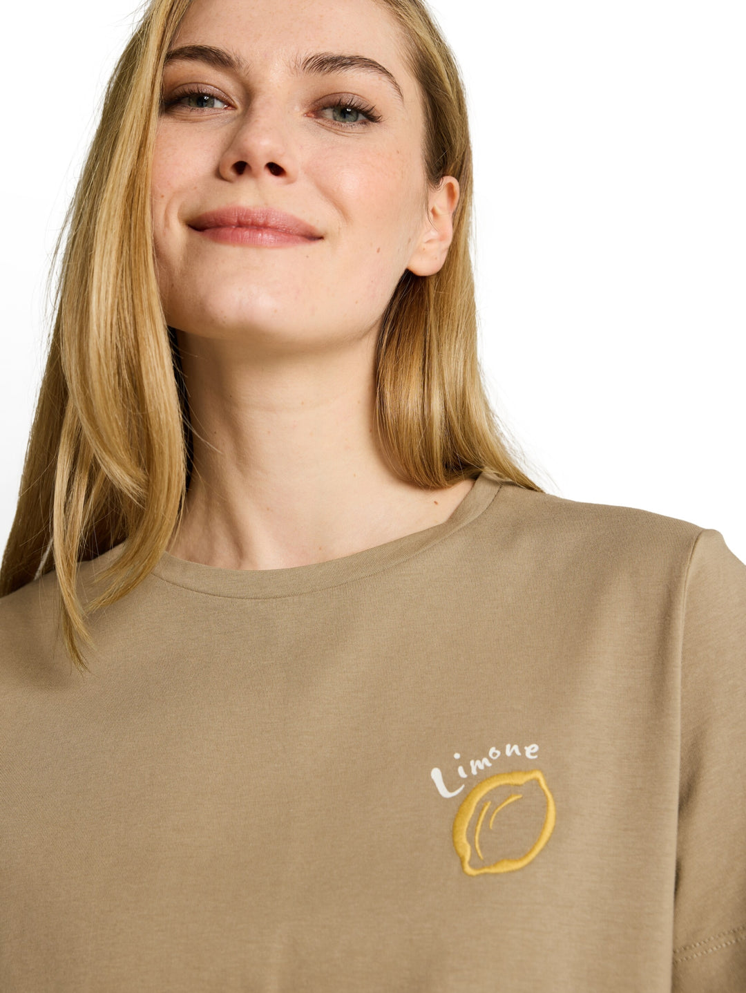 T-shirt basic crew neck print, Silver Olive 11863 Bild 5