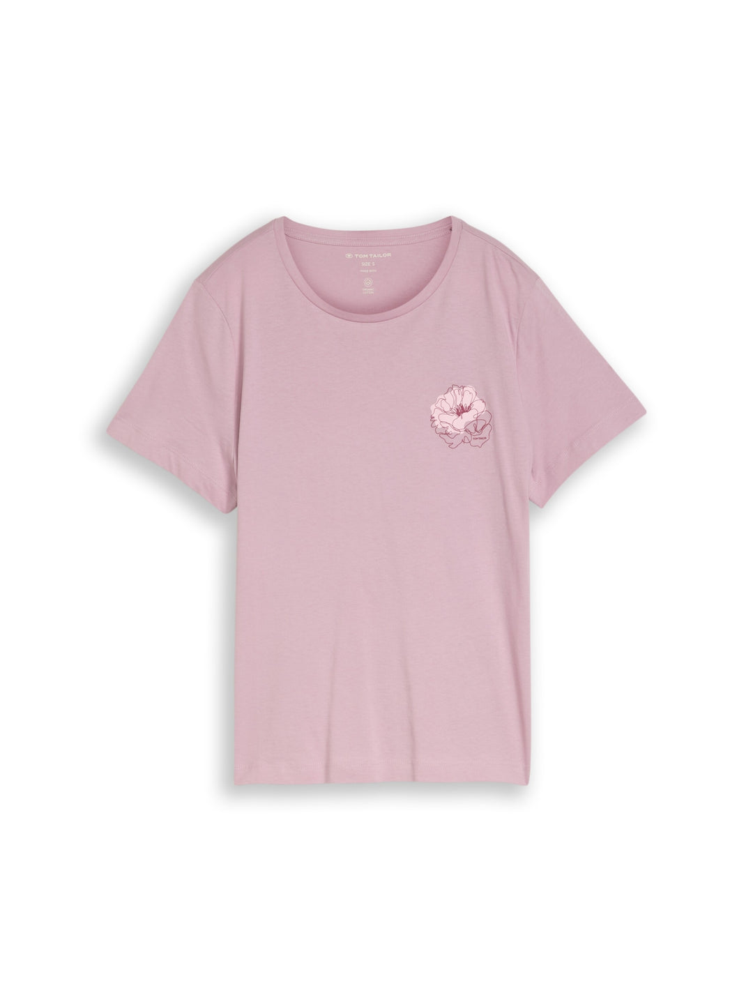 T-shirt basic crew neck print, light elderberry 36847 Bild 1