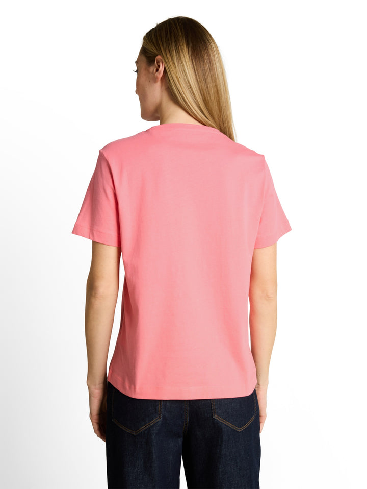 T-shirt basic crew neck print, soft fuchsia pink 40506 Bild 4