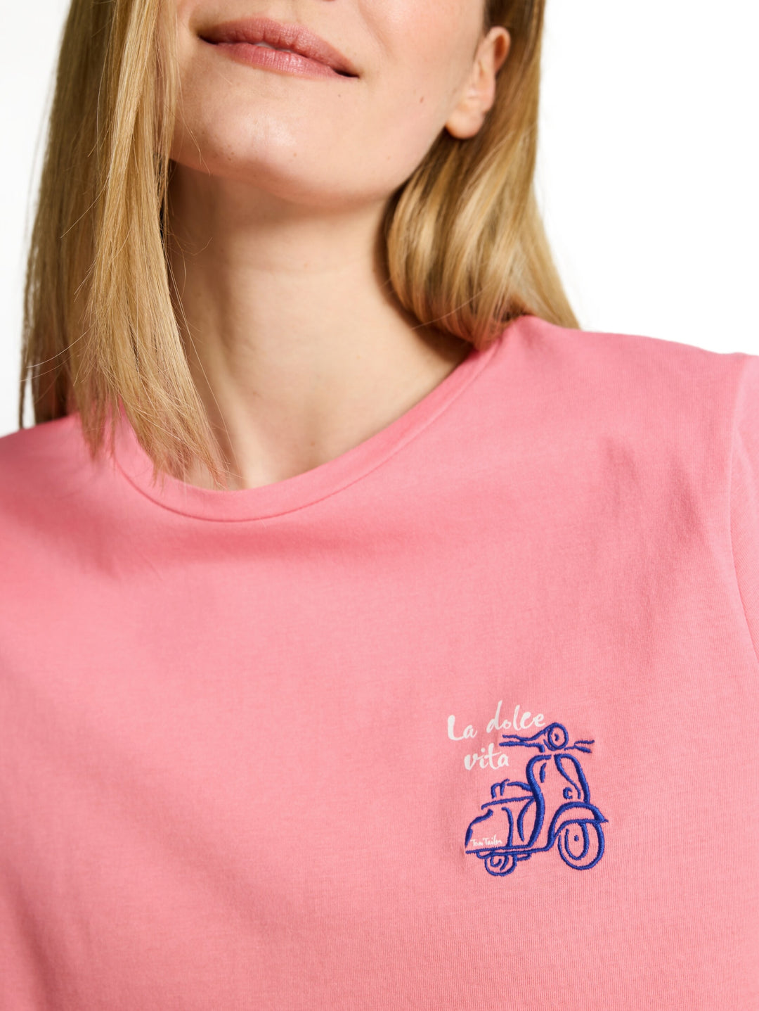 T-shirt basic crew neck print, soft fuchsia pink 40506 Bild 6