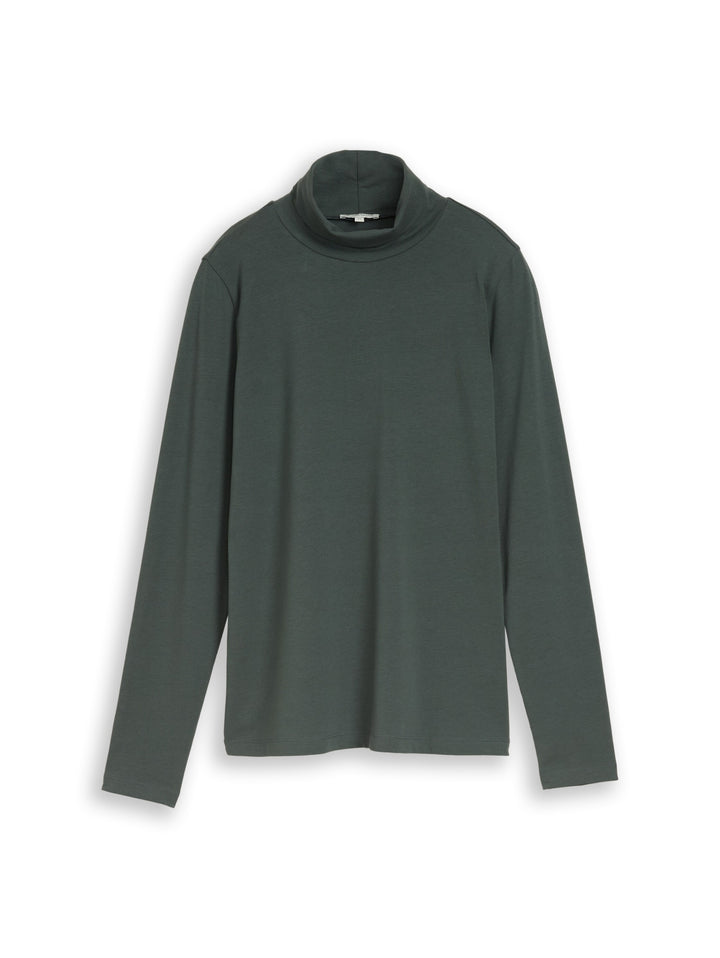 T-shirt basic roll neck, Darkest Olive 14406 Bild 1