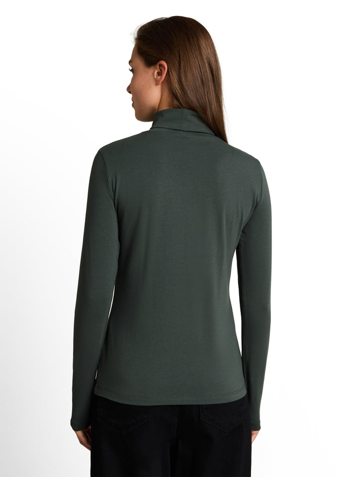 T-shirt basic roll neck, Darkest Olive 14406 Bild 4