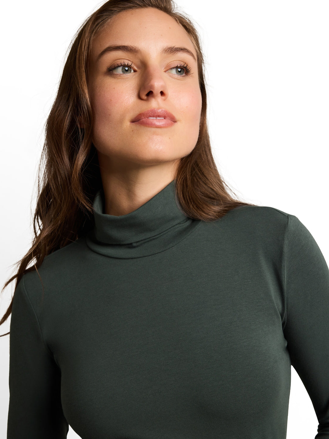 T-shirt basic roll neck, Darkest Olive 14406 Bild 5