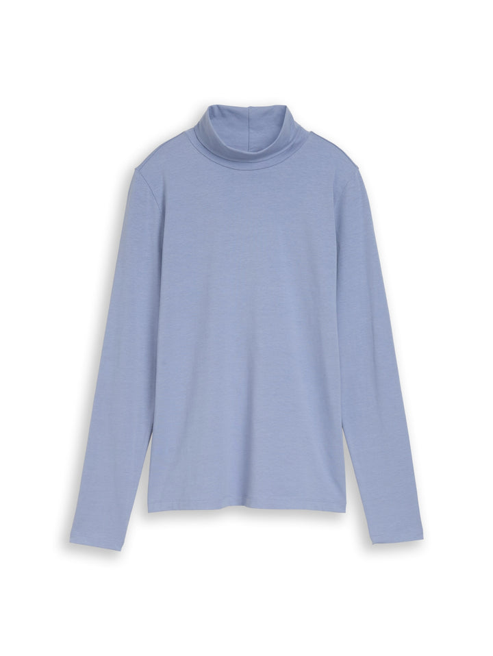 T-shirt basic roll neck, fern blue 25708 Bild 1