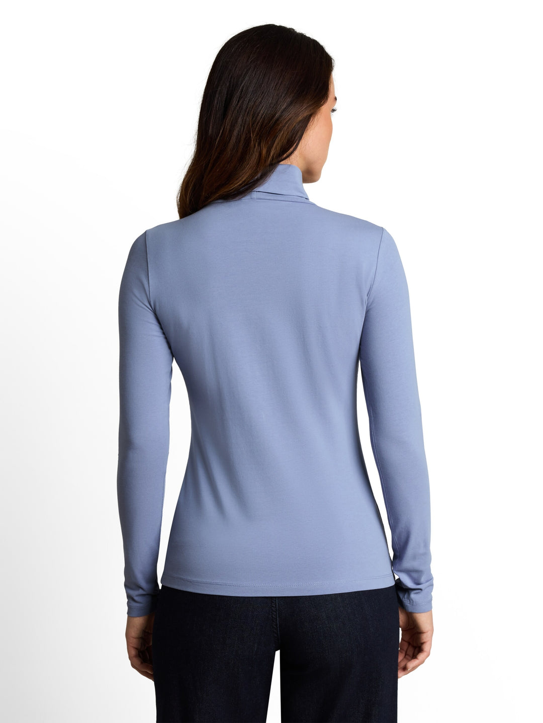 T-shirt basic roll neck, fern blue 25708 Bild 4