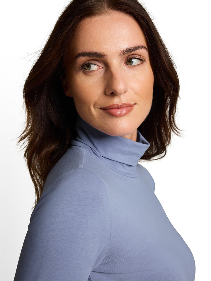 T-shirt basic roll neck, fern blue 25708 Bild 5