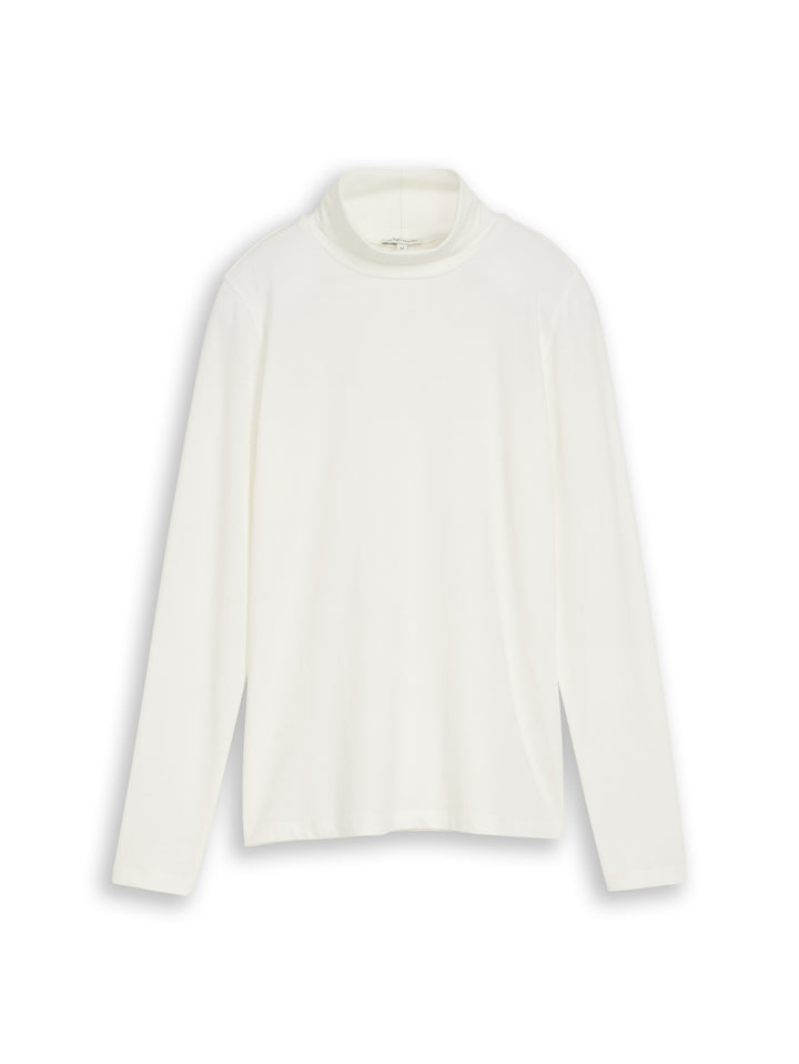 T-shirt basic roll neck, Whisper White 10315 Bild 1