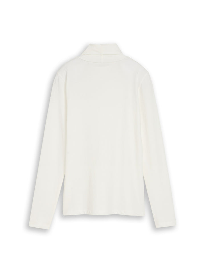 T-shirt basic roll neck, Whisper White 10315 Bild 2