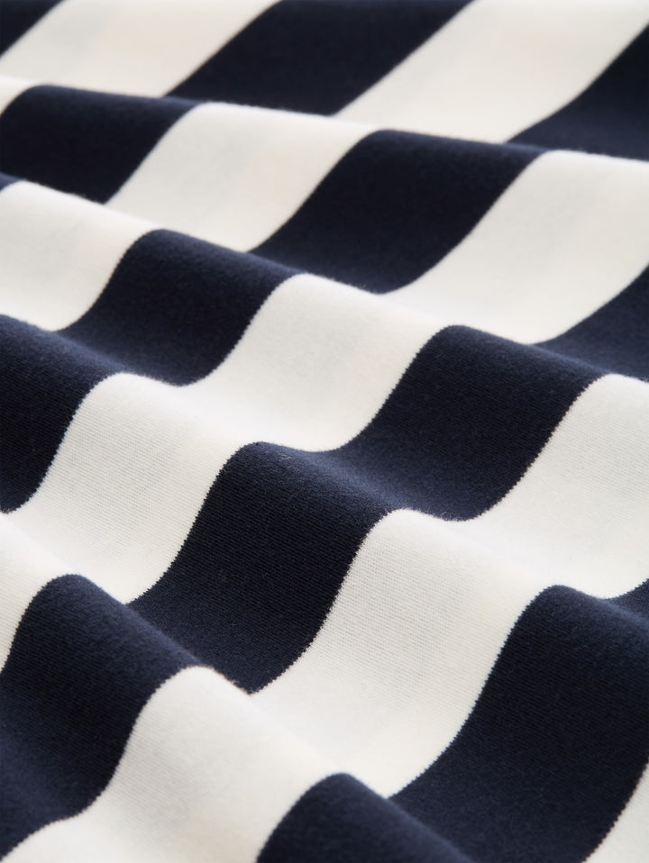 T-shirt boxy crew neck with pr, white navy bold stripe 40115 Bild 2