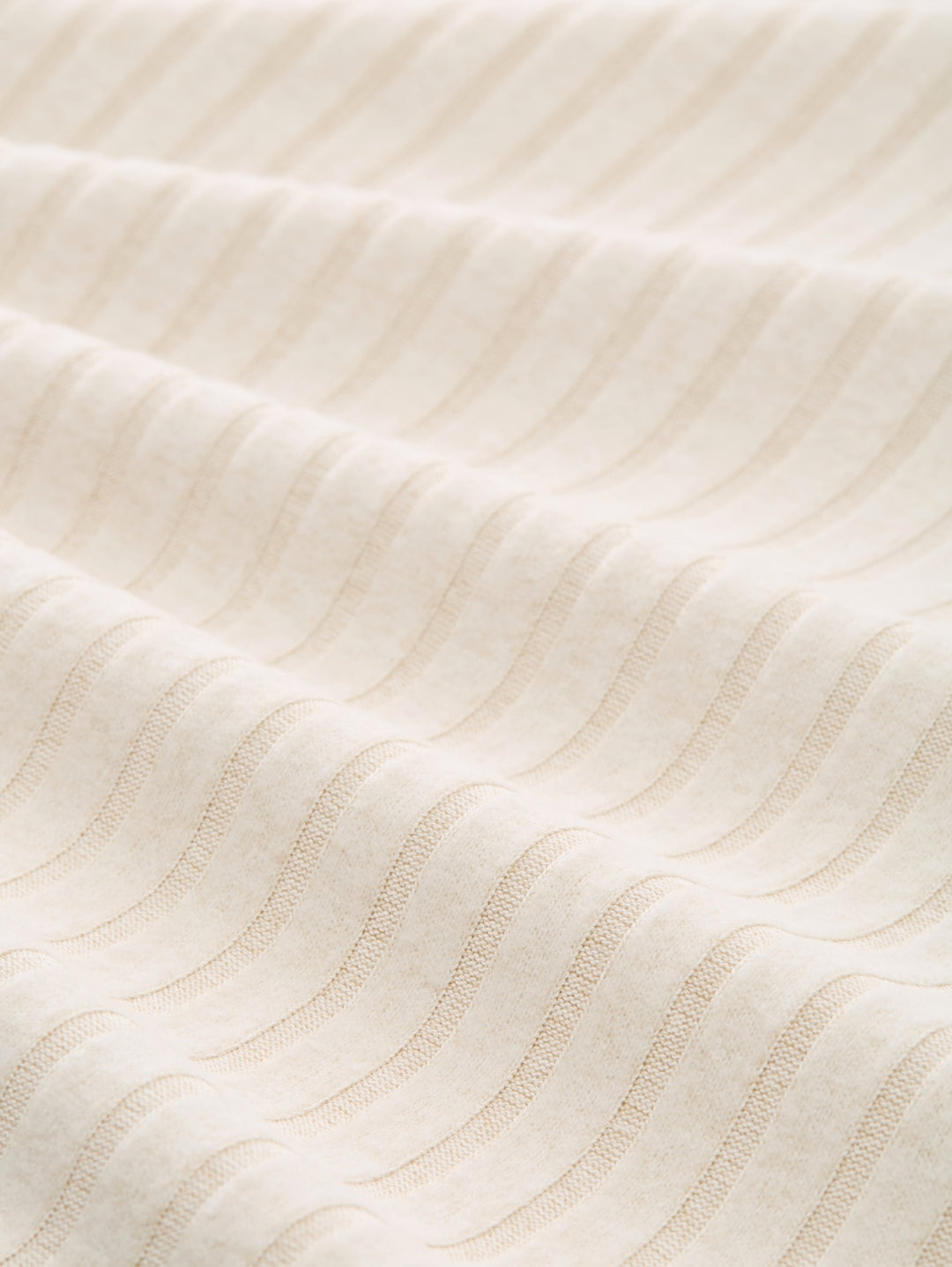 T-shirt cosy wide rib mock nec, sand stone beige melange 36844 Bild 2