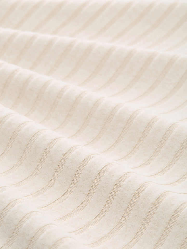 T-shirt cosy wide rib mock nec, sand stone beige melange 36844 Bild 2