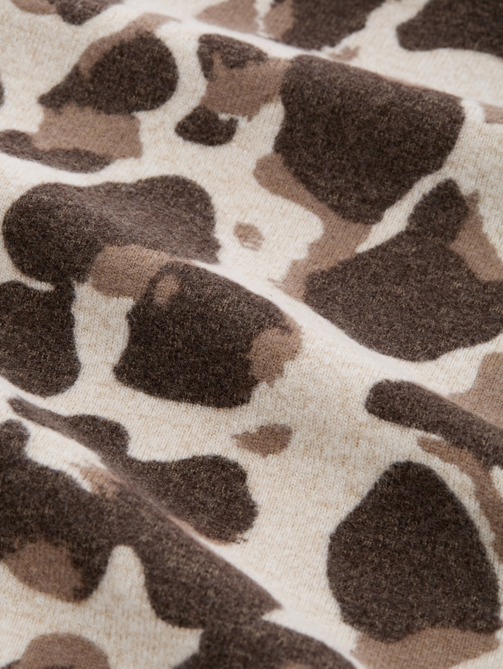 T-shirt cozy alloverprint, beige melange brown  leo print 40895 Bild 2