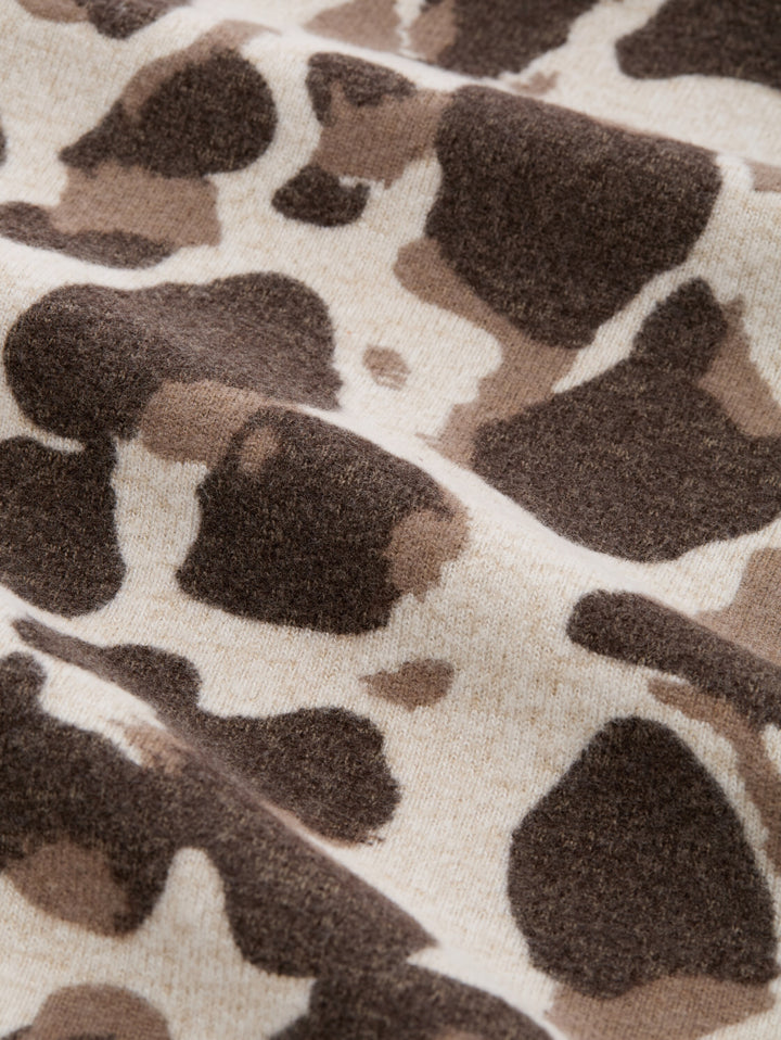 T-shirt cozy alloverprint, beige melange brown  leo print 40895 Bild 2