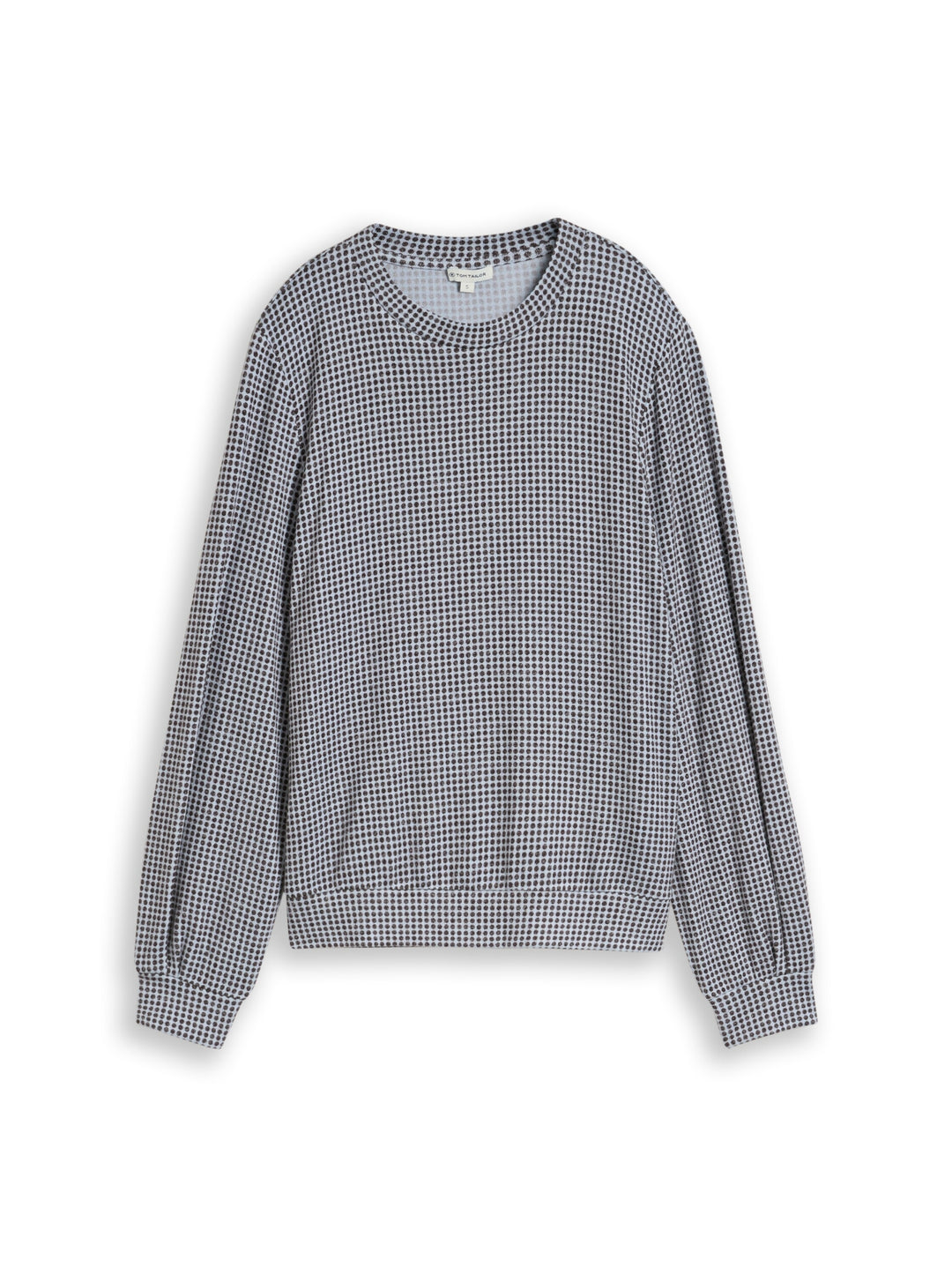 T-shirt cozy alloverprint, brown dot on blue melange 41450 Bild 1