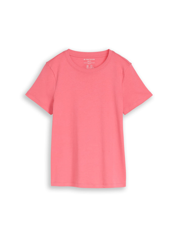 T-shirt  crew neck basic inter, soft coral pink 40029 Bild 1