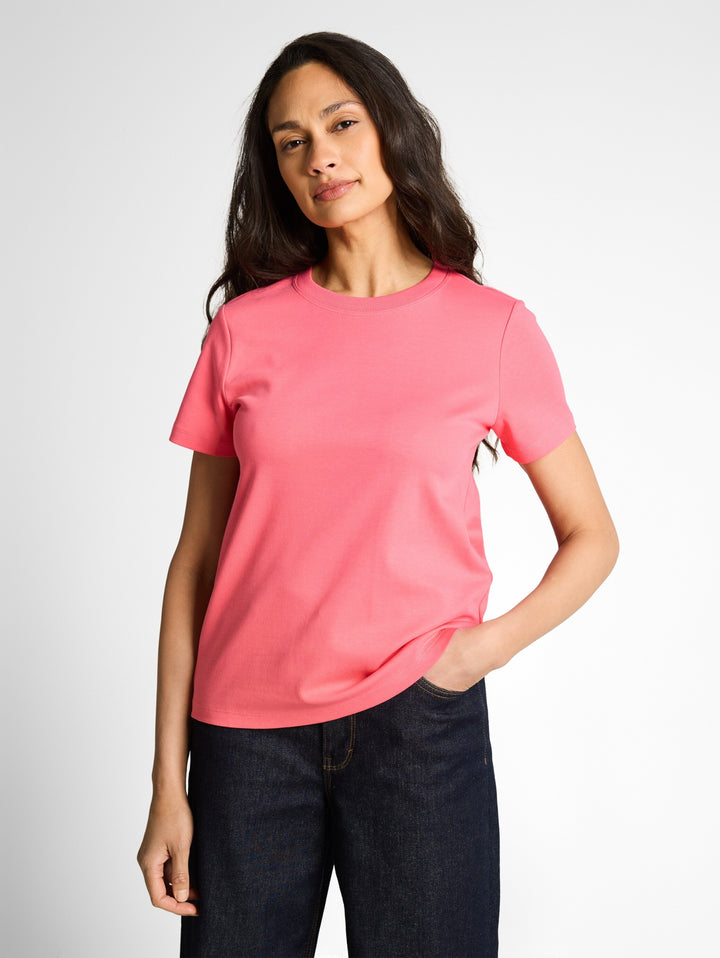 T-shirt  crew neck basic inter, soft coral pink 40029 Bild 5