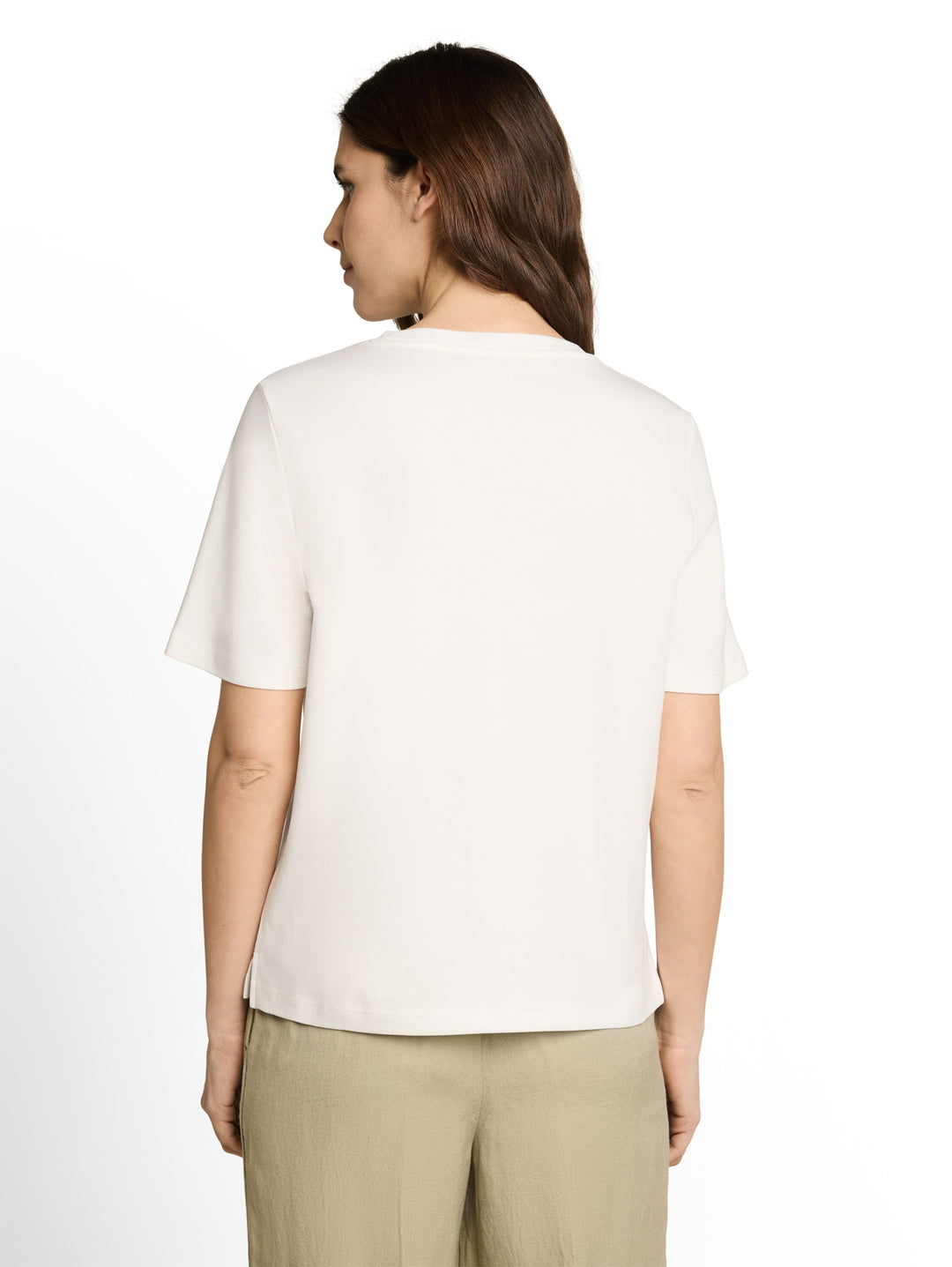 T-Shirt crew neck crochet deta, Whisper White 10315 Bild 4