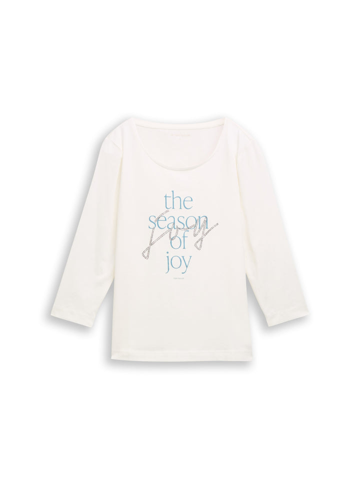 T-shirt crew neck frontprint, Soft Clear White 10320 Bild 1