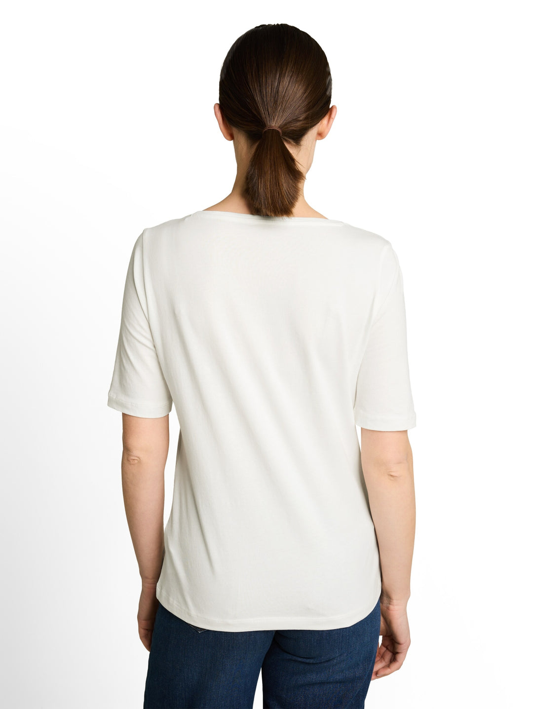 T-shirt crew neck with print, Whisper White 10315 Bild 4