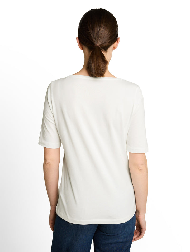 T-shirt crew neck with print, Whisper White 10315 Bild 4