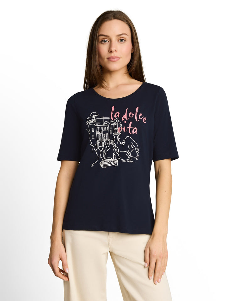 T-shirt crew neck with print, Lunar Eclipse 11019 Bild 5