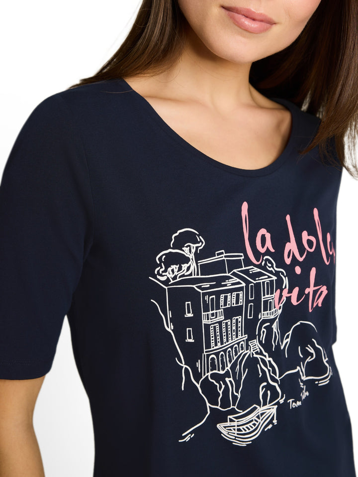 T-shirt crew neck with print, Lunar Eclipse 11019 Bild 6