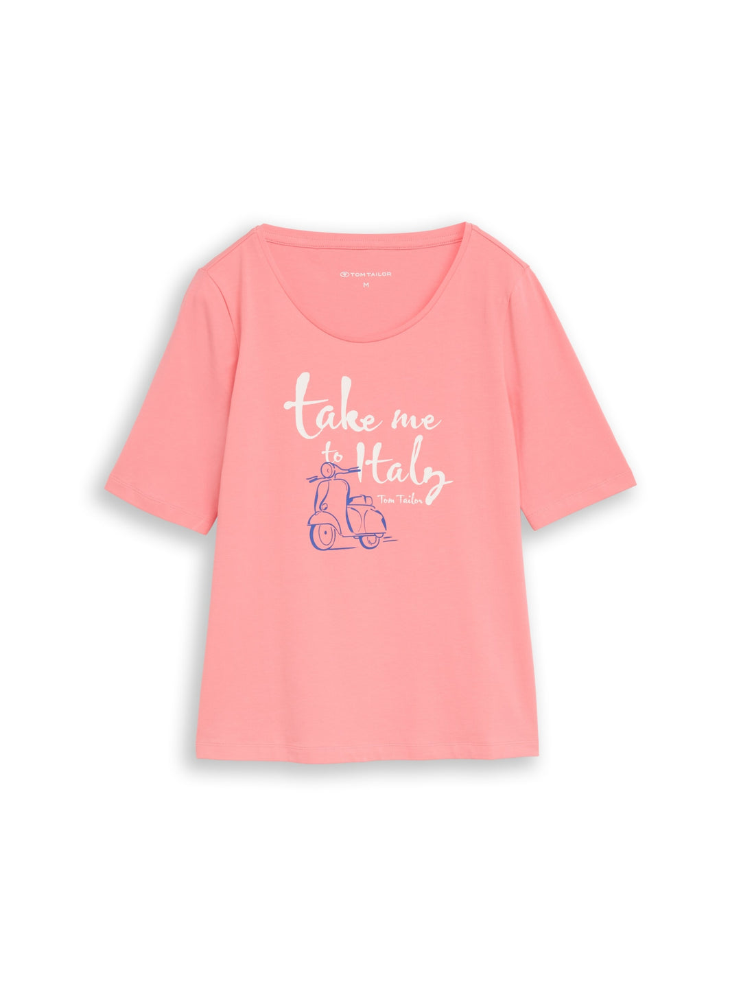 T-shirt crew neck with print, soft fuchsia pink 40506 Bild 1