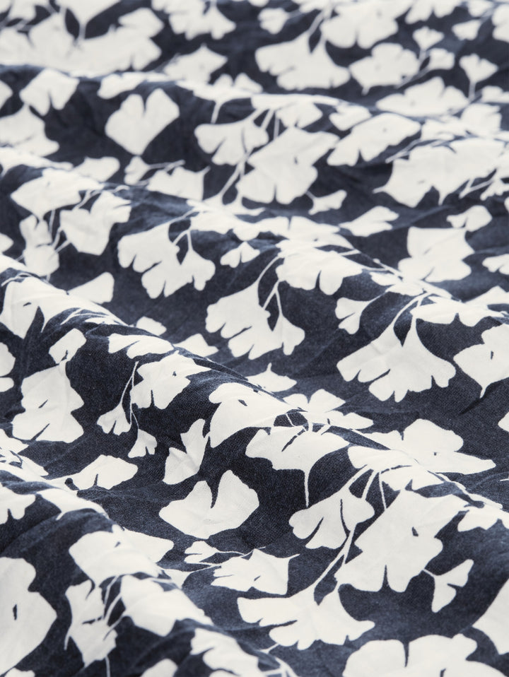 T-shirt henley crincle allover, blue ginkgo minimal 39735 Bild 2