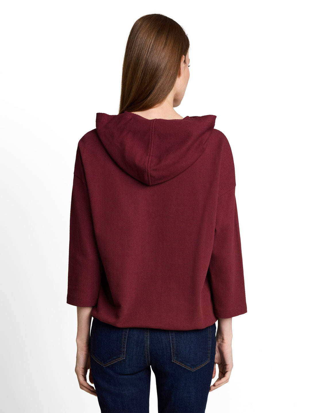 T-shirt hoody stripe structure, Preppy Plum 10342 Bild 4