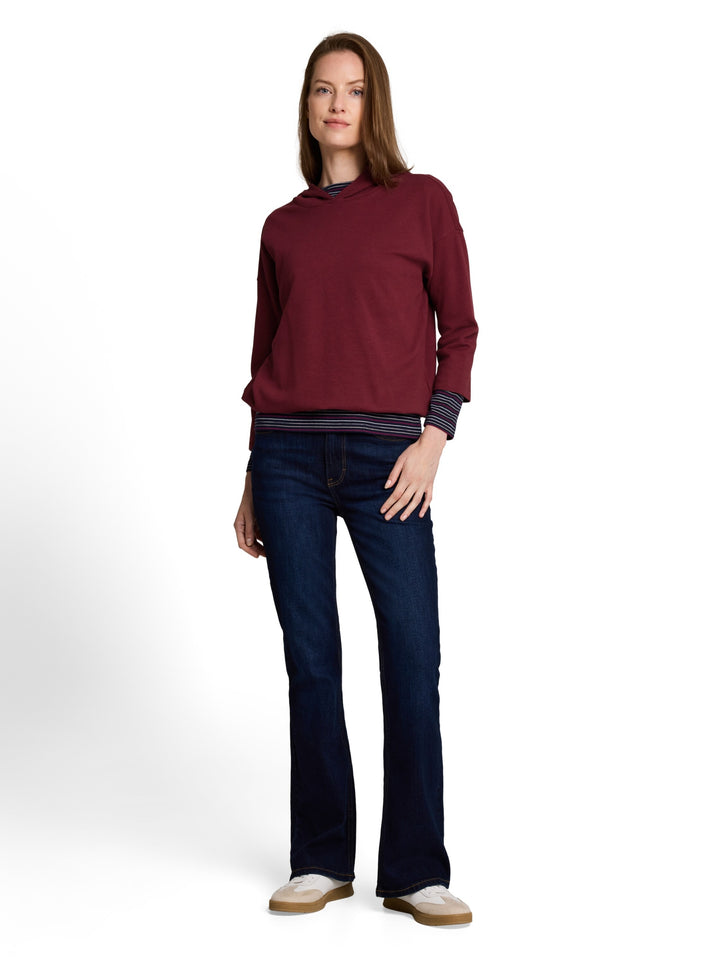 T-shirt hoody stripe structure, Preppy Plum 10342 Bild 9