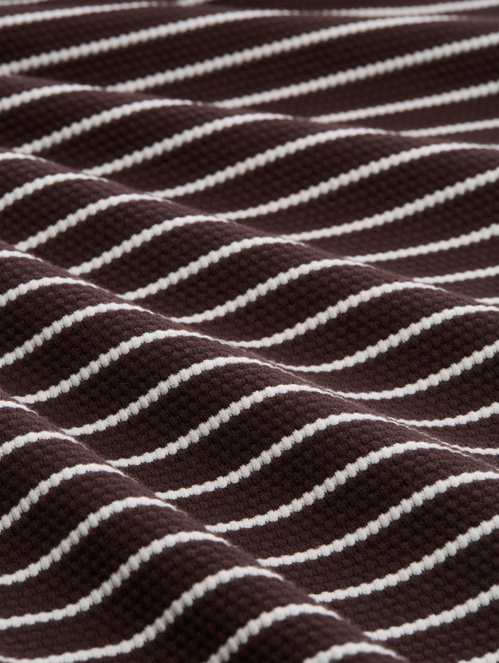 T-shirt hoody stripe structure, java dark brown white stripe 40840 Bild 2