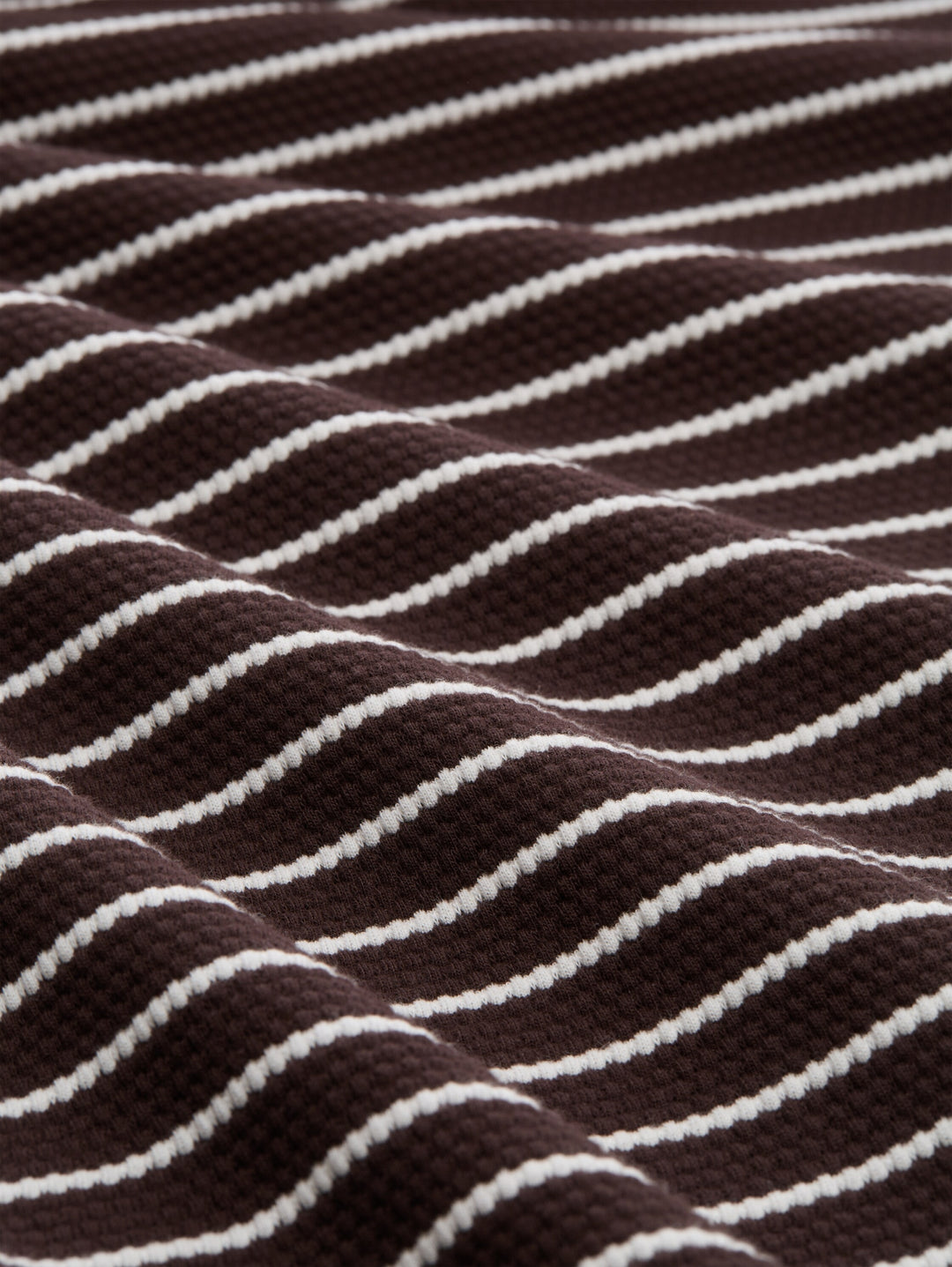 T-shirt hoody stripe structure, java dark brown white stripe 40840 Bild 2