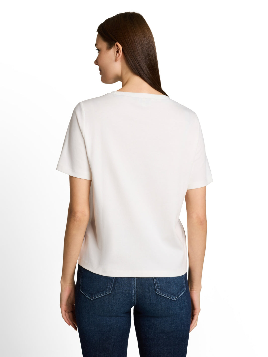 T-shirt interlock crew neck, Whisper White 10315 Bild 4