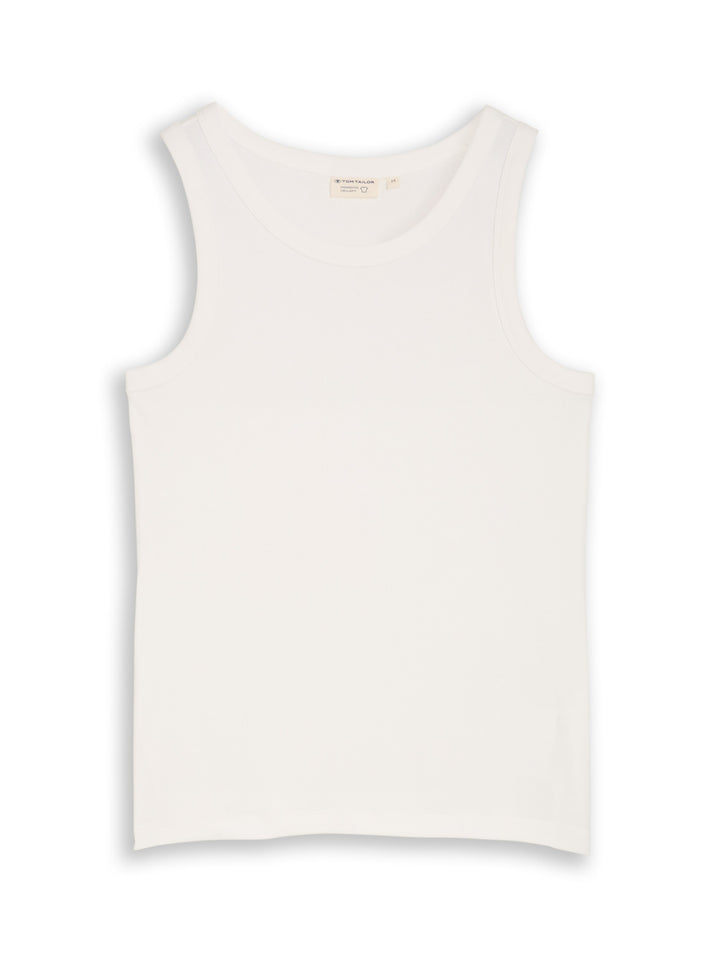 T-shirt rib top, Whisper White 10315 Bild 1