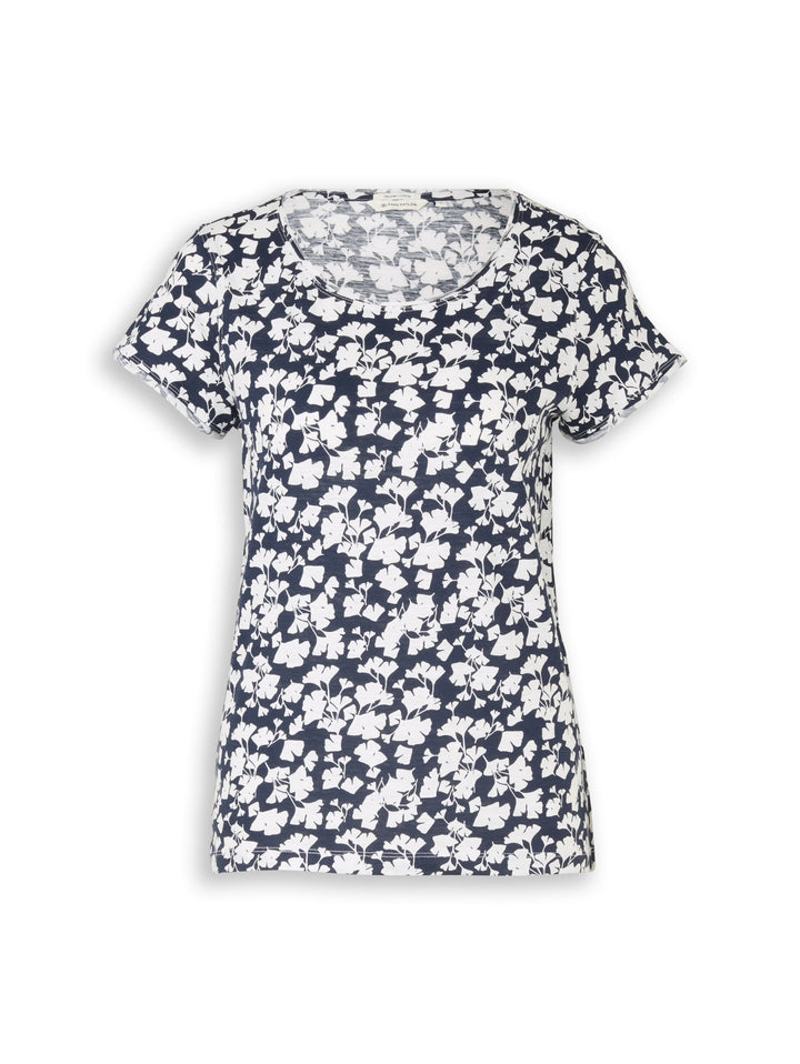 T-shirt slub jersey wide crew, blue ginkgo minimal 39735 Bild 1
