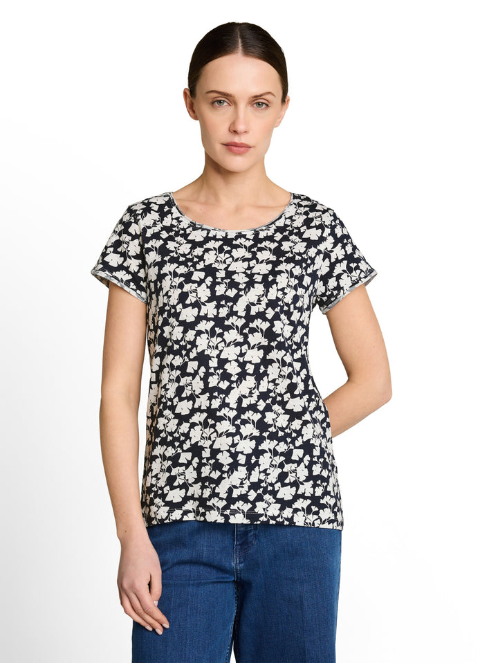 T-shirt slub jersey wide crew, blue ginkgo minimal 39735 Bild 6