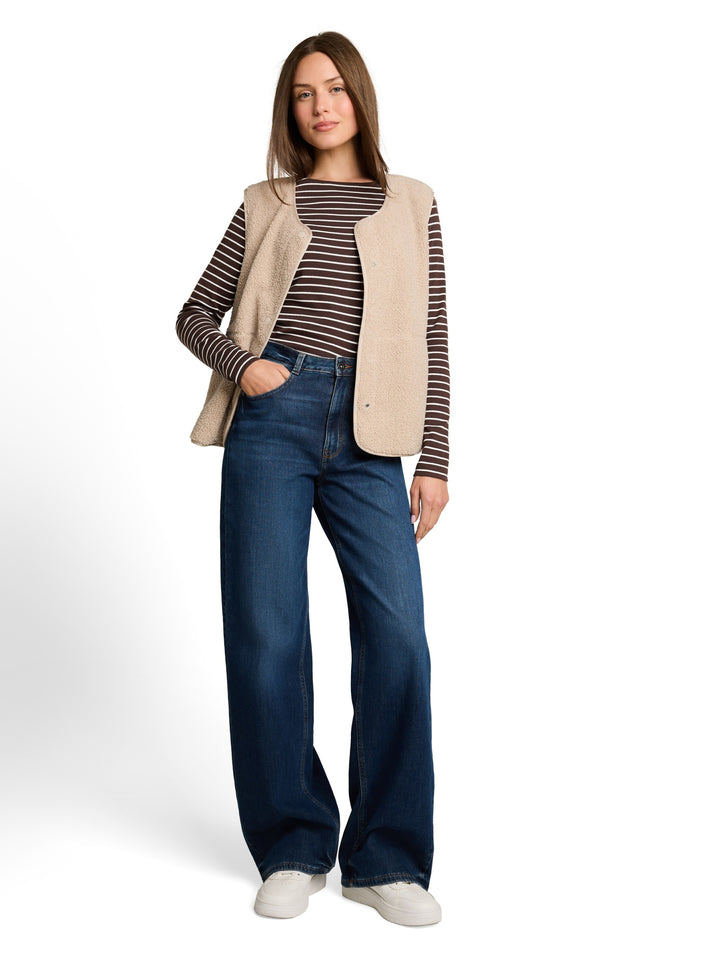 T-Shirt striped boatneck, brown white stripe 40822 Bild 3
