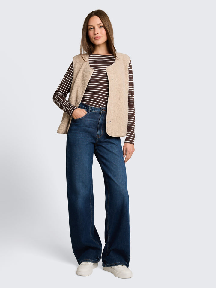 T-Shirt striped boatneck, brown white stripe 40822 Bild 9