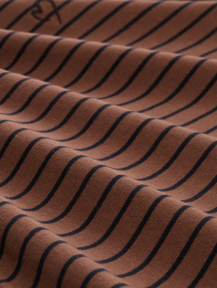 T-Shirt striped boatneck, camel black irregular stripe 40892 Bild 2