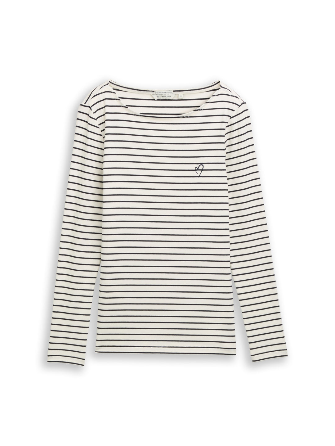 T-Shirt striped boatneck, navy offwhite stripe 40354 Bild 1
